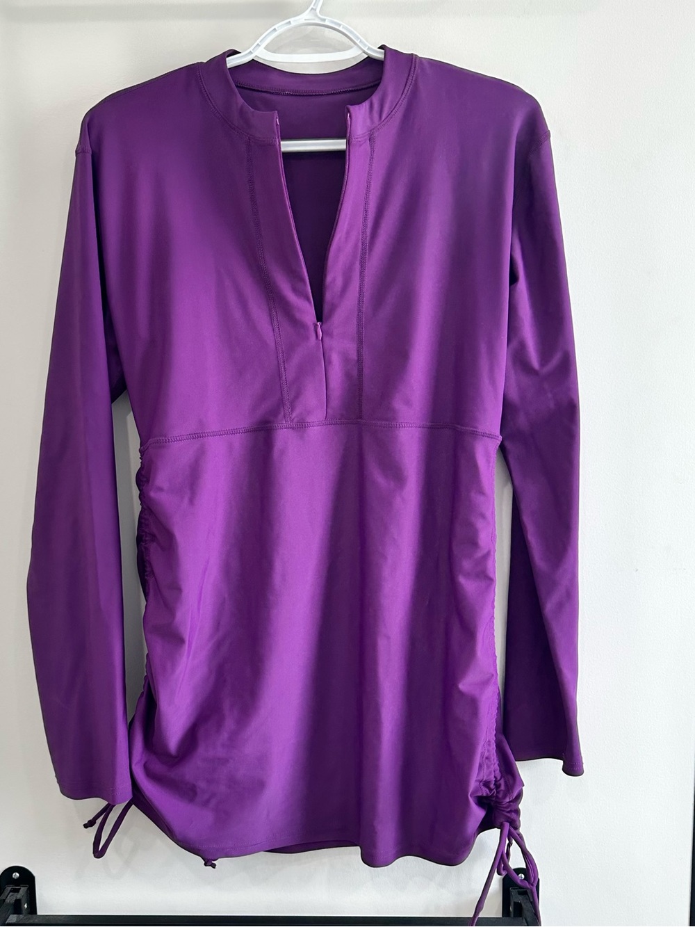 NWOT Tesla Gears Purple UPF Rash Guard Swim Top